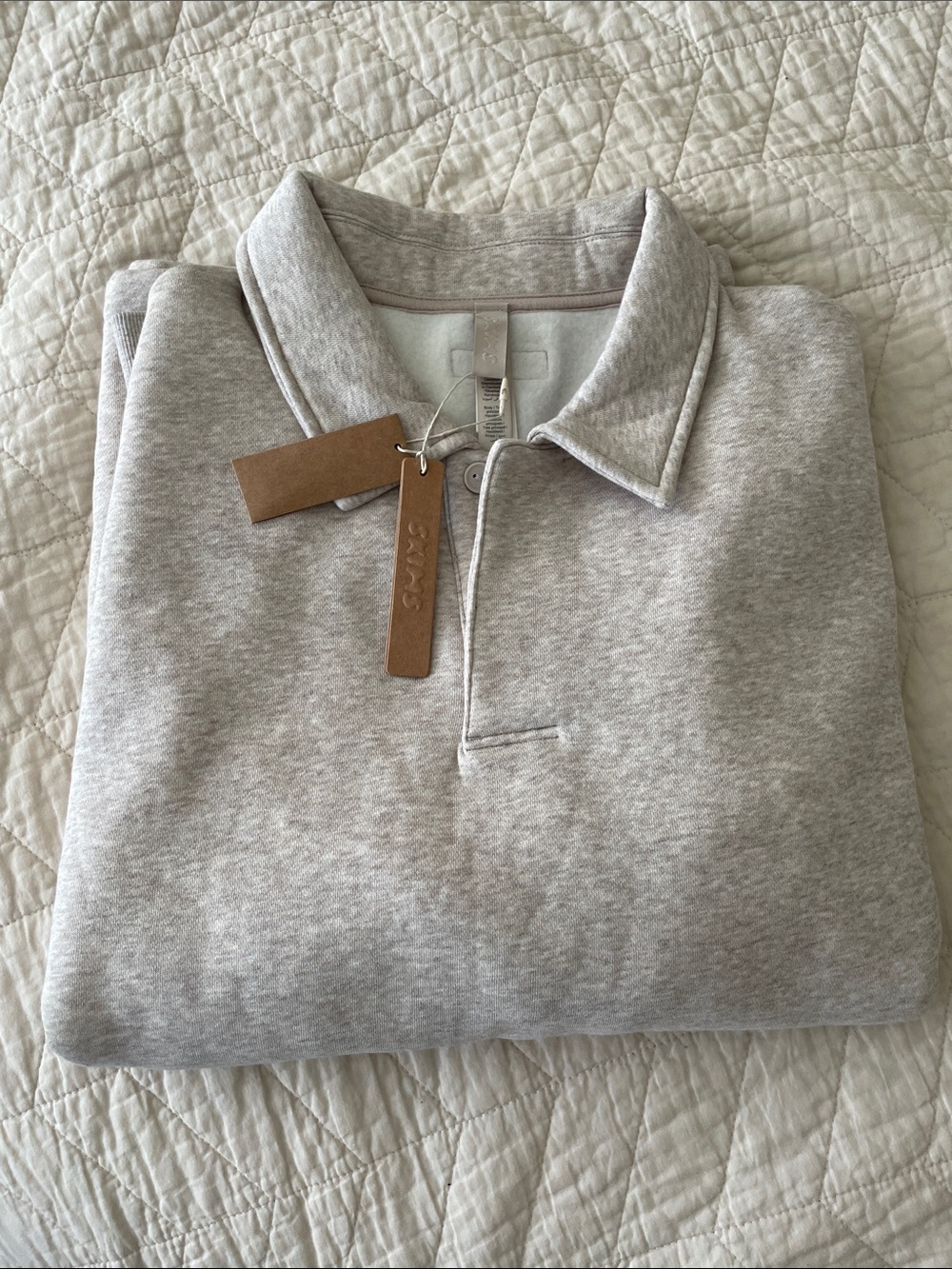 Skims Desert Heather Polo Crewneck